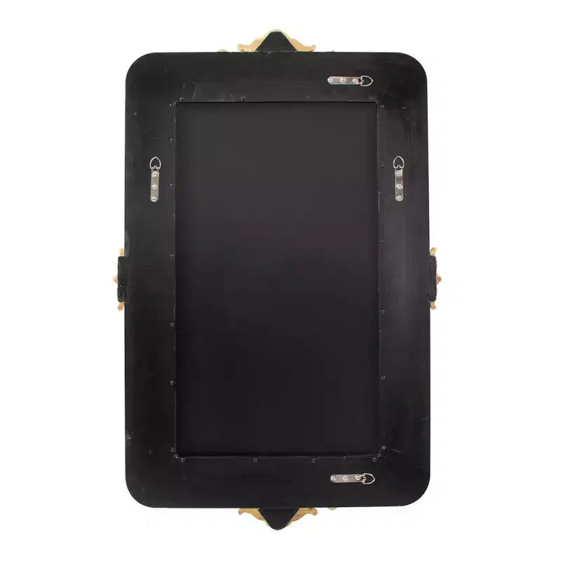 Miroir de courtoisie rectangulaire doré