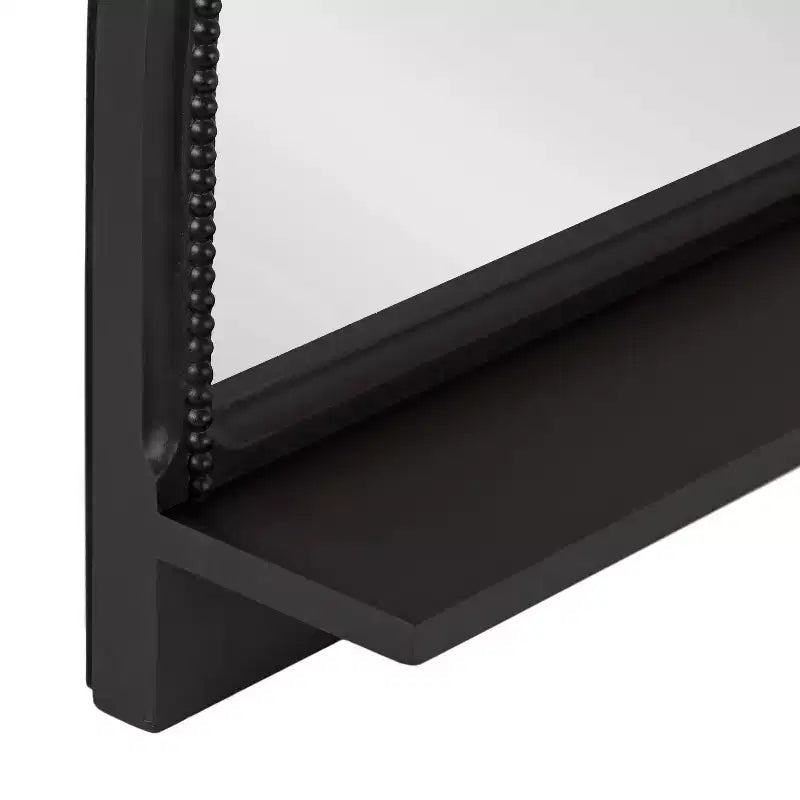 Miroir arche avec étagère noir