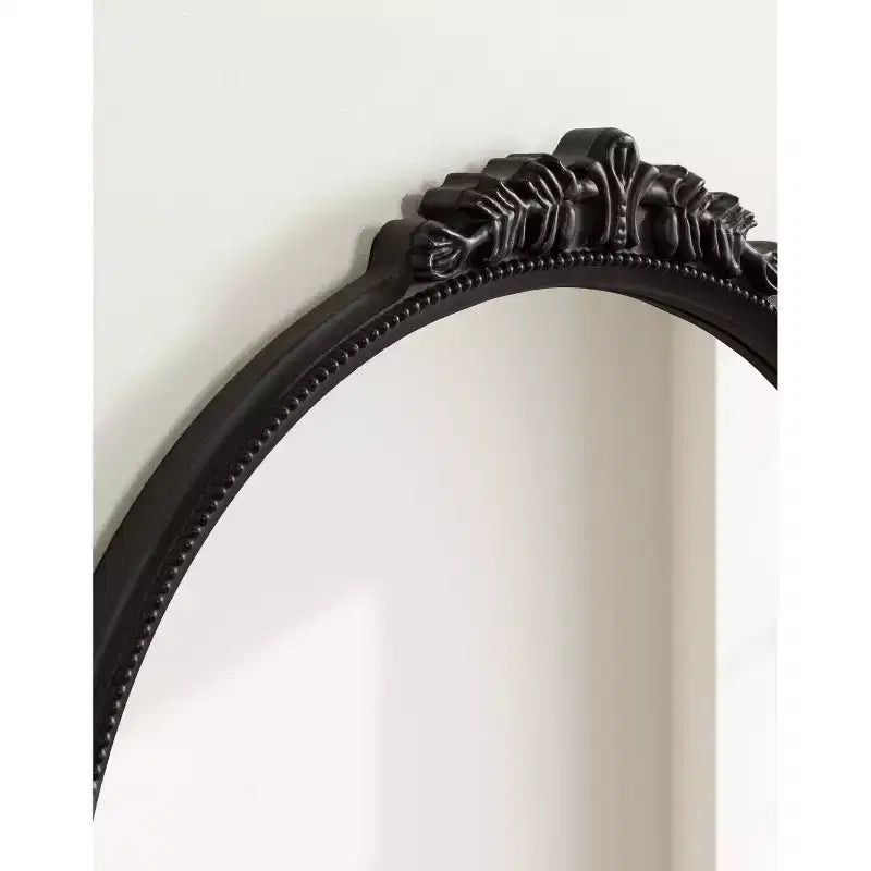Miroir arche avec étagère noir