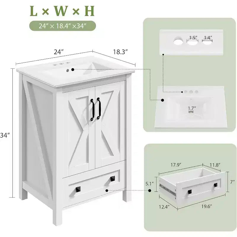 Meuble-lavabo avec vasque en céramique Meuble-lavabo de salle de bain moderne sur pied