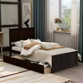 GDFStudio Allen Platform Storage Bed with 2 drawers and wheels