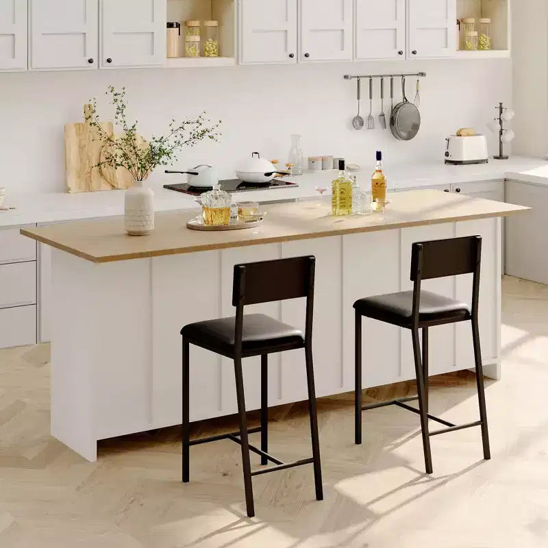 Ensemble Table de Salle à Manger pour 2, Table Hauteur Comptoir avec 2 Chaises Rembourrées et Étagères de Rangement, Ensemble Bistro Table et 2 Chaises