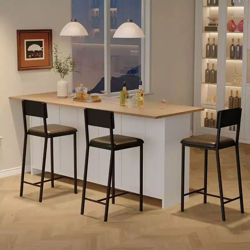 Ensemble Table de Salle à Manger pour 2, Table Hauteur Comptoir avec 2 Chaises Rembourrées et Étagères de Rangement, Ensemble Bistro Table et 2 Chaises
