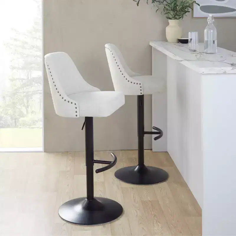 Tabourets de bar deux pièces rivetées
