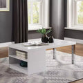 Table basse blanc brillant/chrome