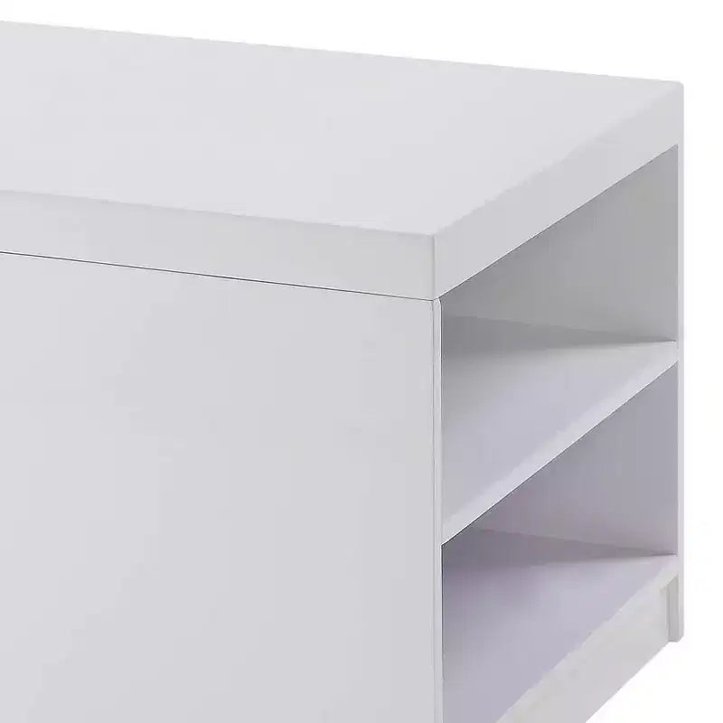 Table basse blanc brillant/chrome