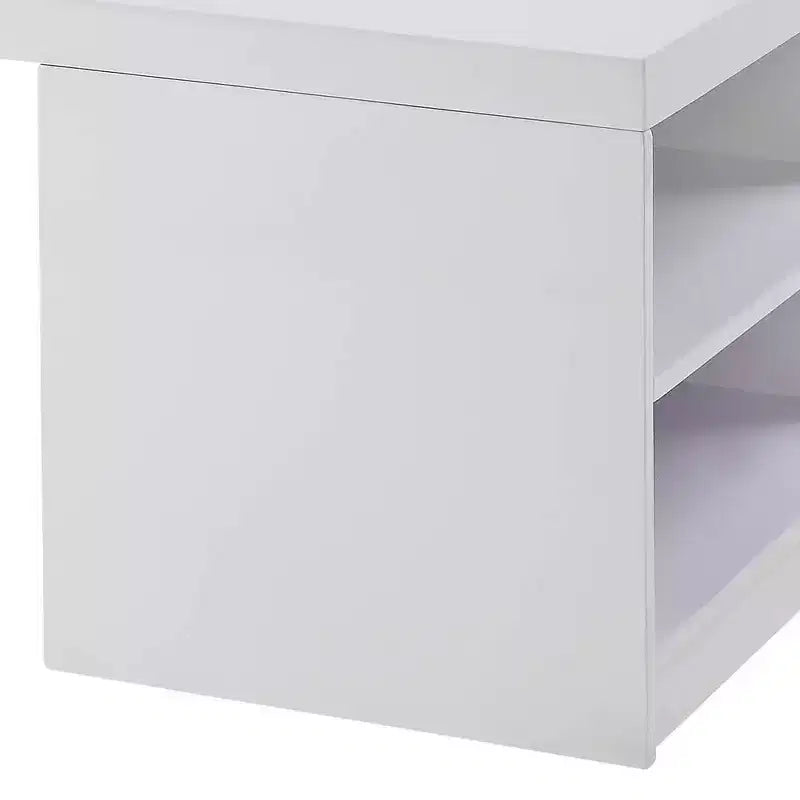 Table basse blanc brillant/chrome