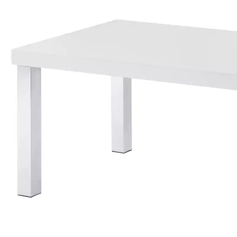 Table basse blanc brillant/chrome