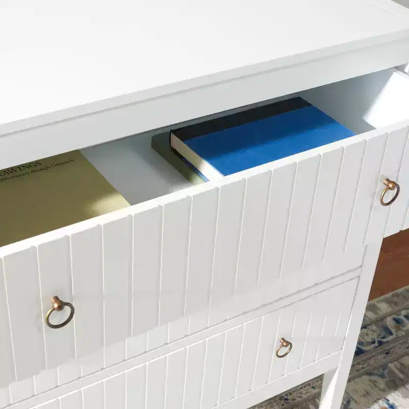 Commode 3 tiroirs blanche