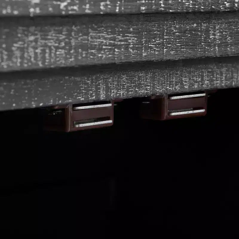 Buffet Rétro Minimaliste avec Portes Courbes et Poignées Dorées