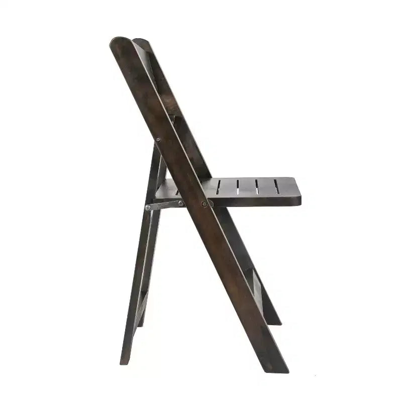 Chaise de salle à manger en bois massif au design pliable et à la finition élégante