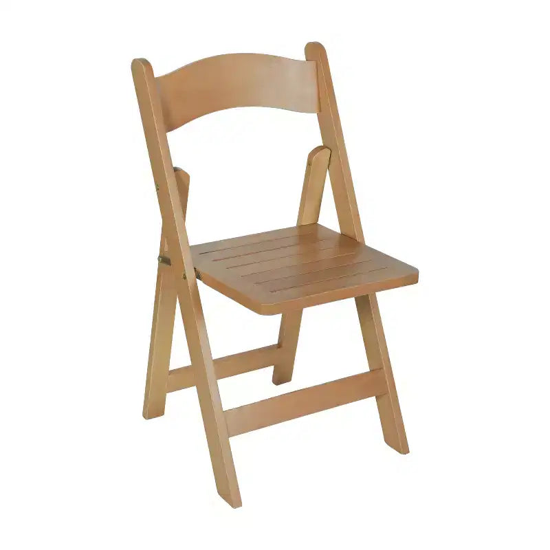 Chaise de salle à manger en bois massif au design pliable et à la finition élégante
