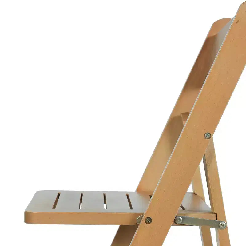 Chaise de salle à manger en bois massif au design pliable et à la finition élégante