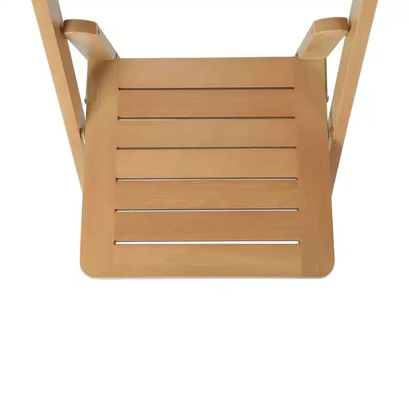 Chaise de salle à manger en bois massif au design pliable et à la finition élégante