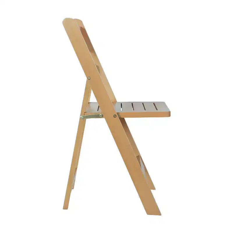 Chaise de salle à manger en bois massif au design pliable et à la finition élégante