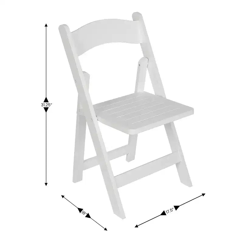 Chaise de salle à manger en bois massif au design pliable et à la finition élégante