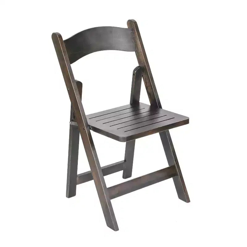 Chaise de salle à manger en bois massif au design pliable et à la finition élégante