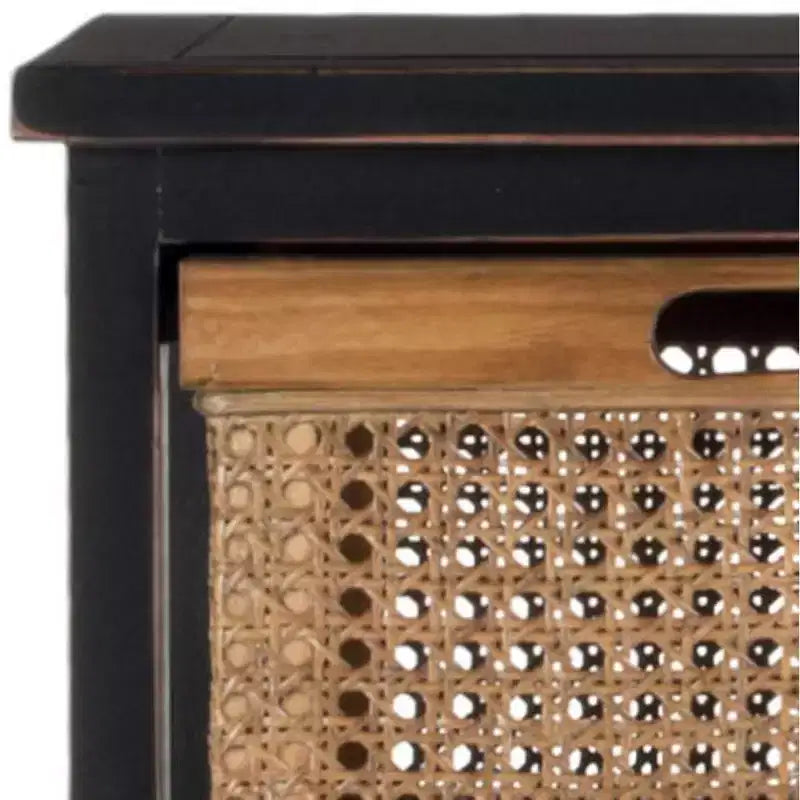 Meuble de rangement en rotin à quatre tiroirs