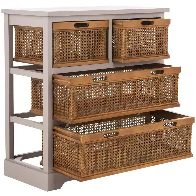 Meuble de rangement en rotin à quatre tiroirs