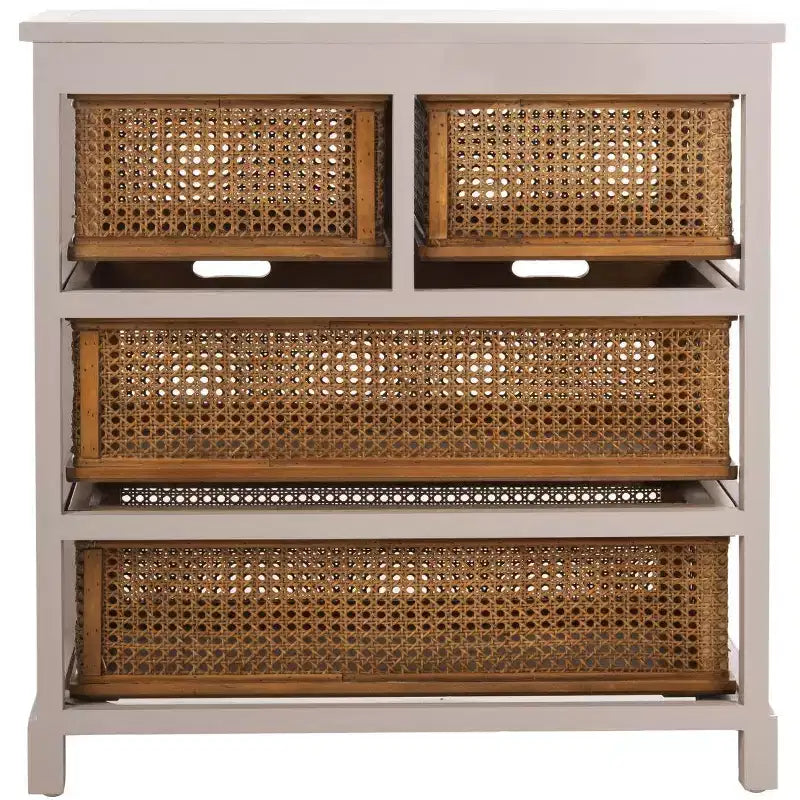 Meuble de rangement en rotin à quatre tiroirs
