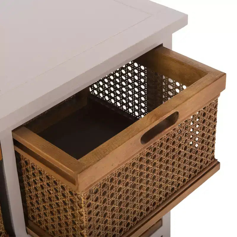 Meuble de rangement en rotin à quatre tiroirs