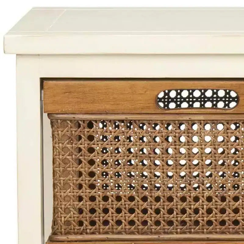Meuble de rangement en rotin à quatre tiroirs