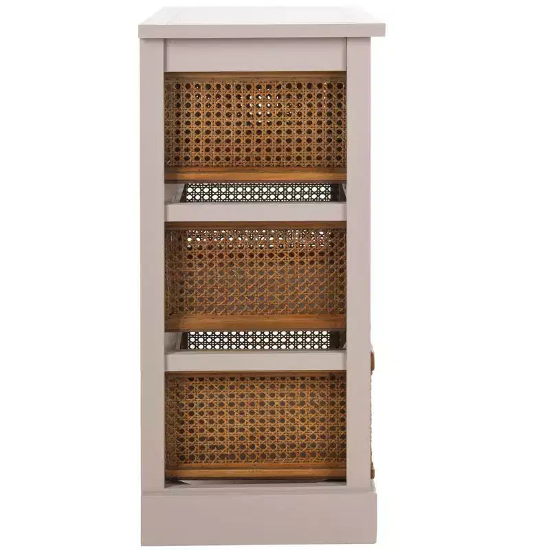 Meuble de rangement en rotin à quatre tiroirs
