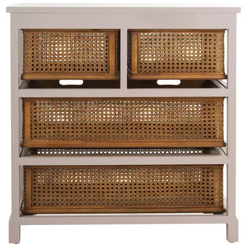 Meuble de rangement en rotin à quatre tiroirs