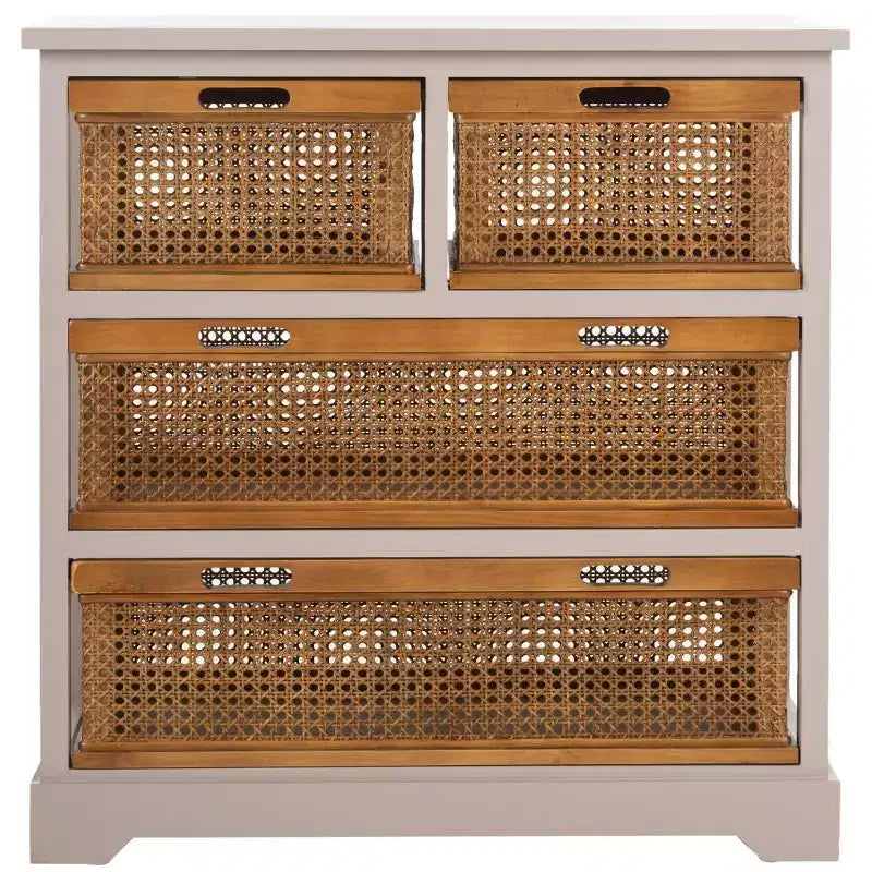 Meuble de rangement en rotin à quatre tiroirs