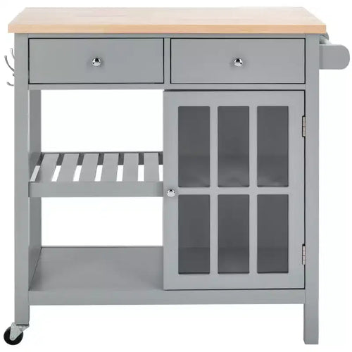 Locklyn 1 Door 2 Drawer 2 Shelf Cart - KCH8703 - Safavieh