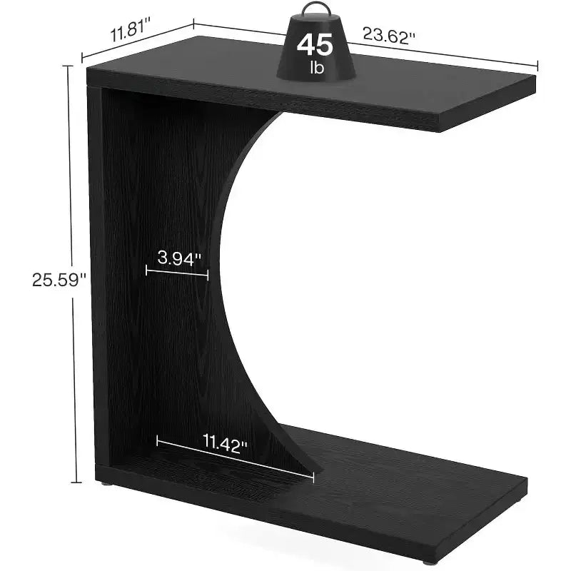 Table d'appoint en C pour canapé