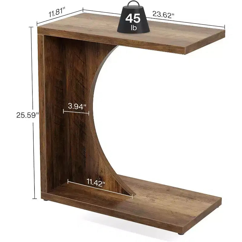 Table d'appoint en C pour canapé