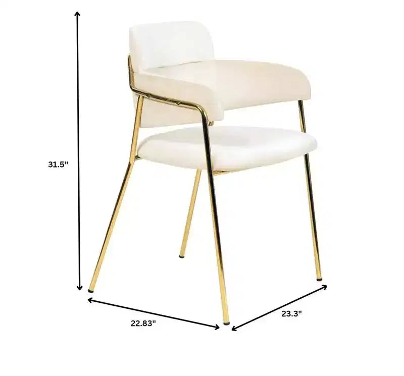 Chaise de salle à manger moderne tapissée