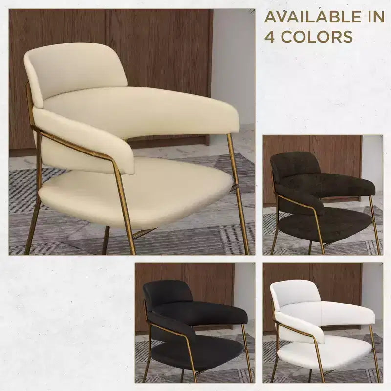 Chaise de salle à manger moderne tapissée