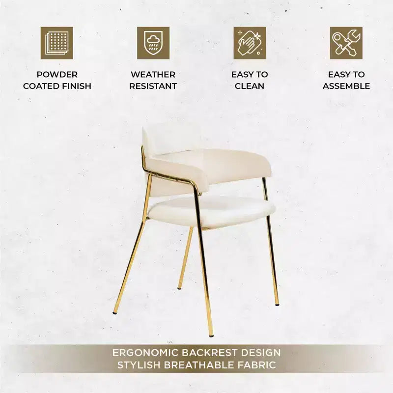 Chaise de salle à manger moderne tapissée