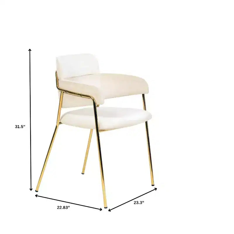 Chaise de salle à manger moderne tapissée