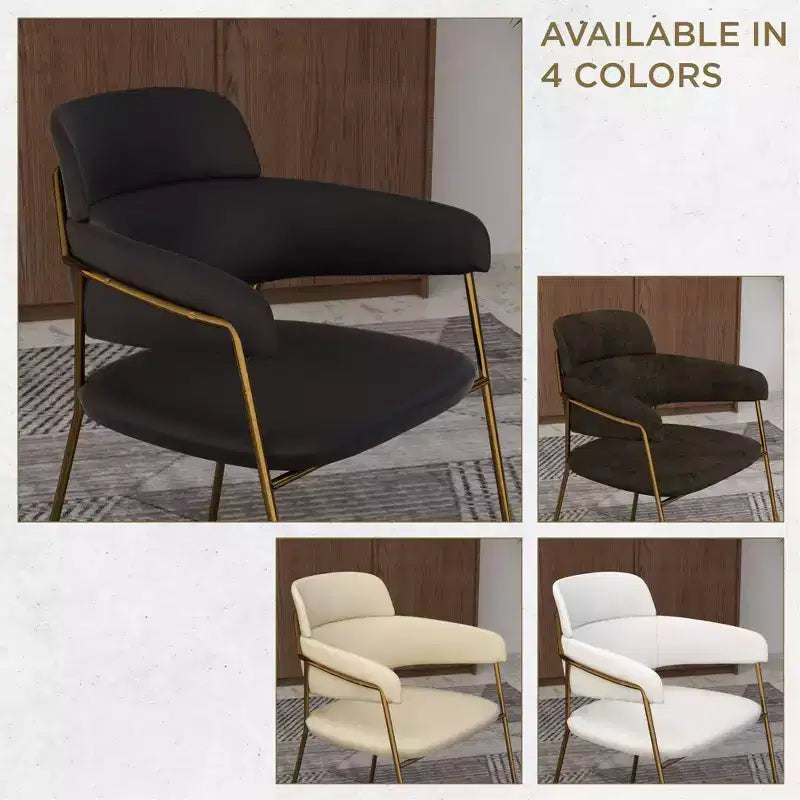 Chaise de salle à manger moderne tapissée