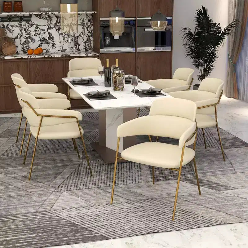 Chaise de salle à manger moderne tapissée