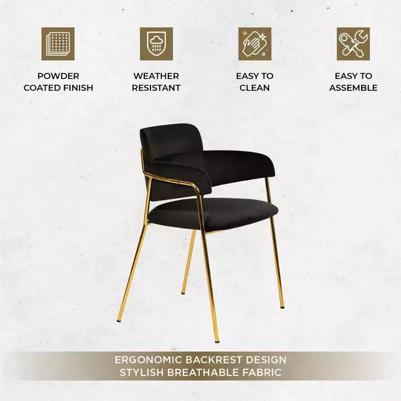 Chaise de salle à manger moderne tapissée