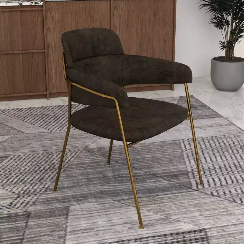 Chaise de salle à manger moderne tapissée