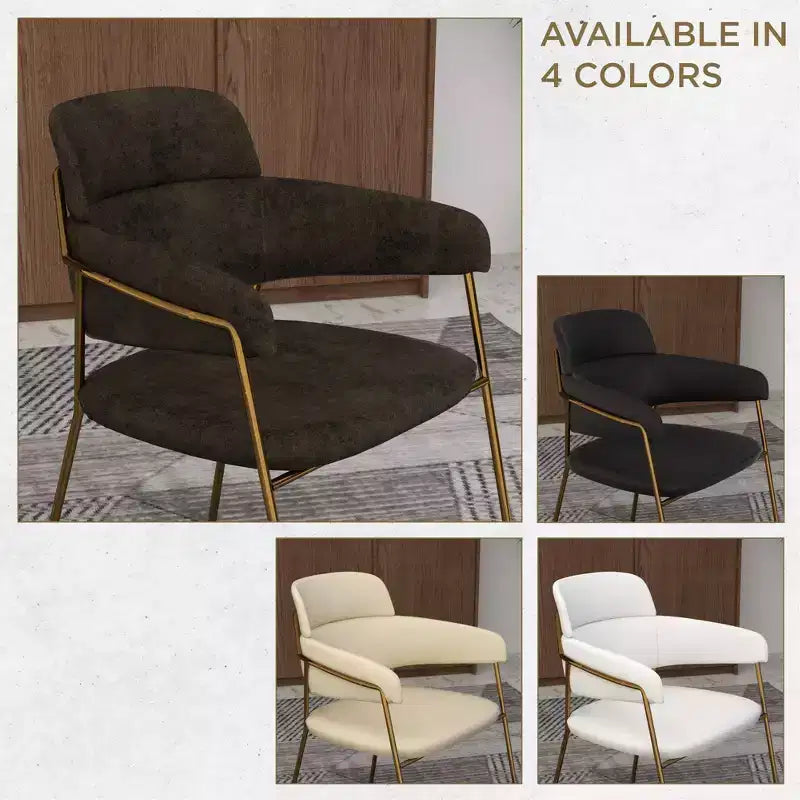 Chaise de salle à manger moderne tapissée