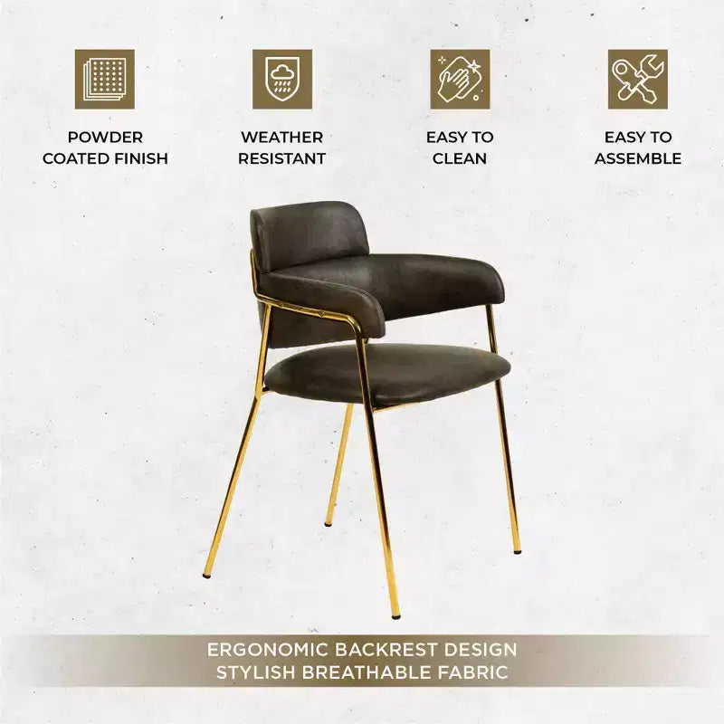 Chaise de salle à manger moderne tapissée
