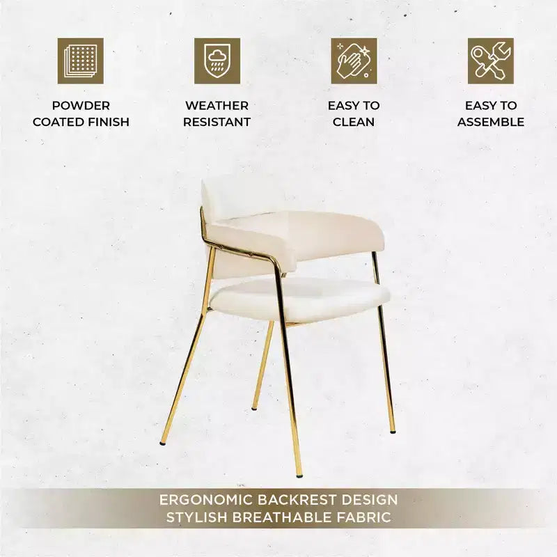 Chaise de salle à manger moderne tapissée