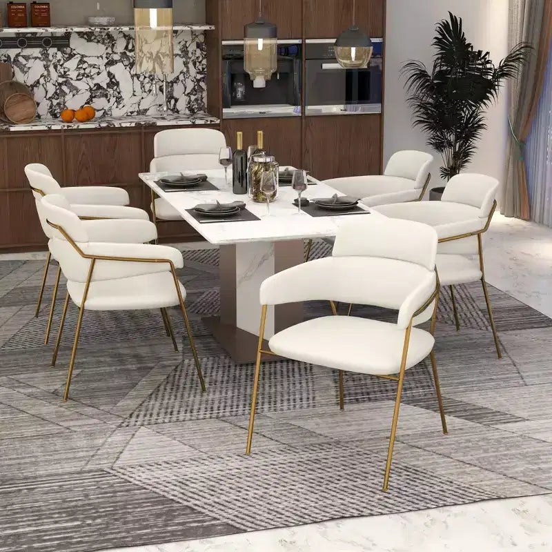 Chaise de salle à manger moderne tapissée