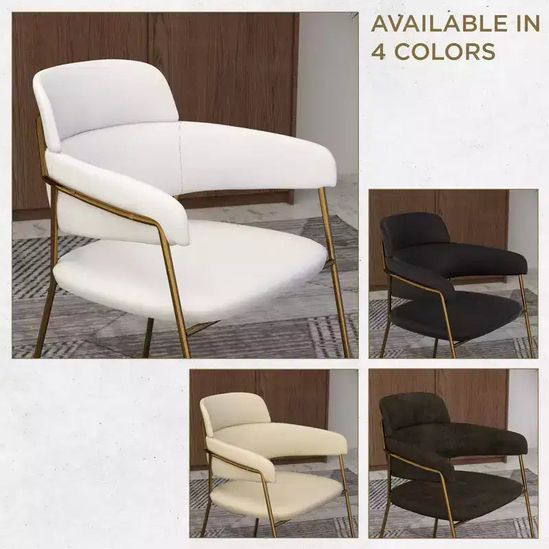 Chaise de salle à manger moderne tapissée