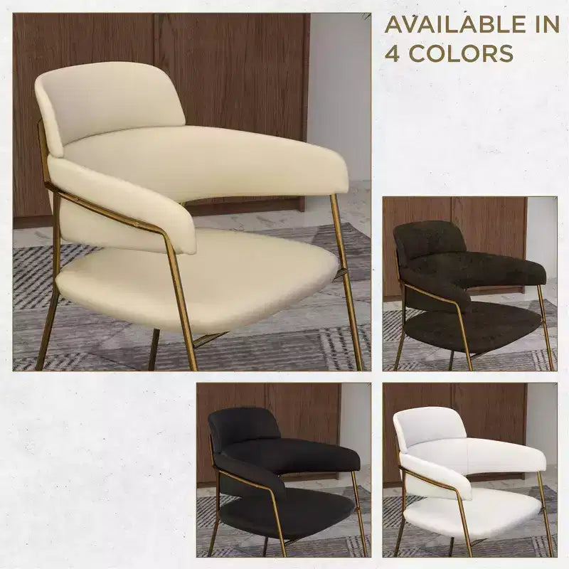Chaise de salle à manger moderne tapissée