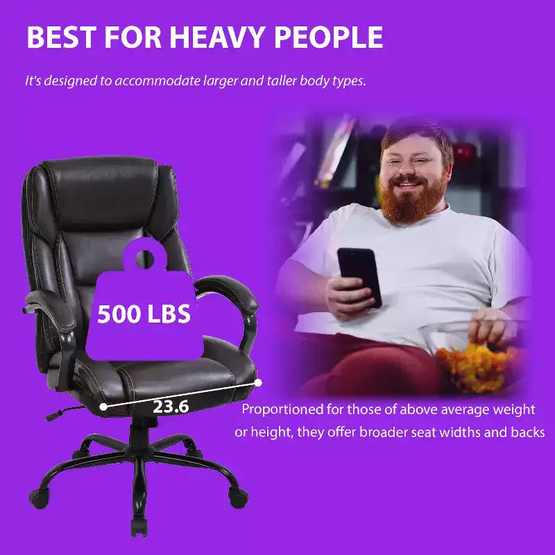 Fauteuil de Bureau de Massage avec Support Lombaire, Accoudoirs Réglables, Fonction Pivotante, Cuir PU, Capacité de Poids de 225 kg