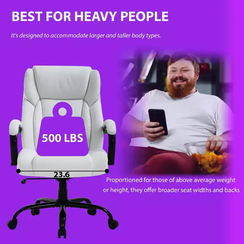 Fauteuil de Bureau de Massage avec Support Lombaire, Accoudoirs Réglables, Fonction Pivotante, Cuir PU, Capacité de Poids de 225 kg
