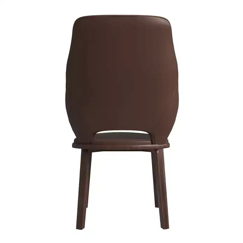 Chaise de salle à manger en cuir véritable de style moderne