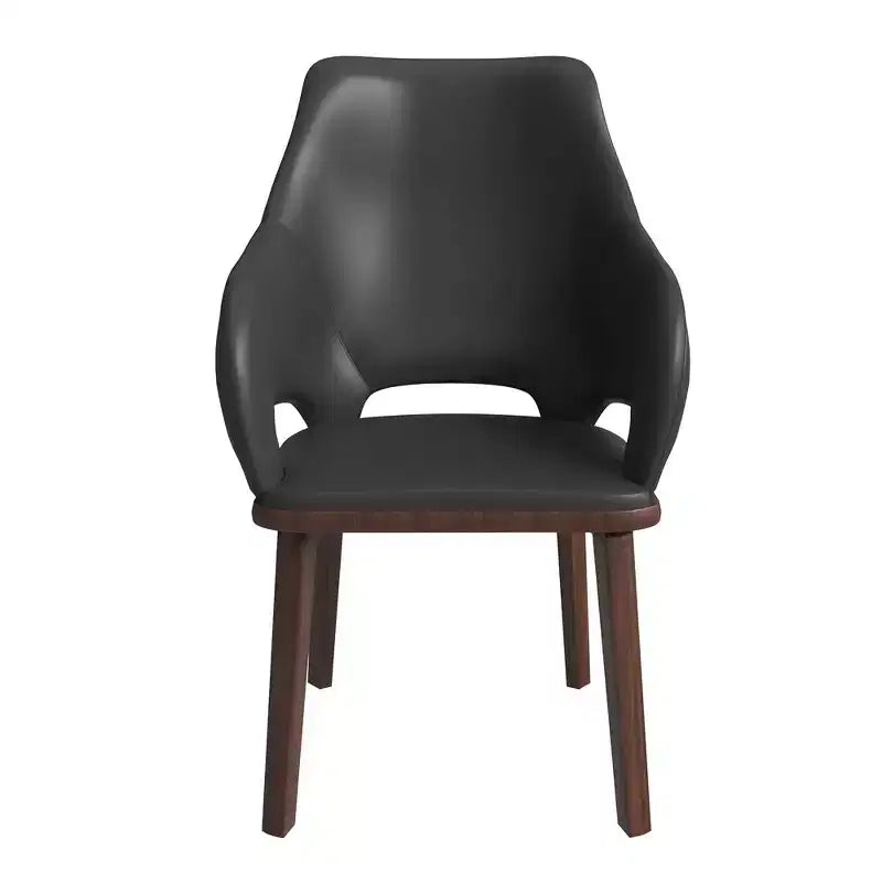 Chaise de salle à manger en cuir véritable de style moderne